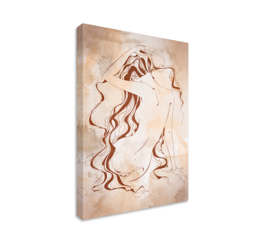Cuadro para el baño mujer cabello largo - TenVinilo