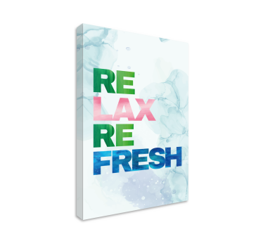Cuadro para baño relajarse y refrescarse - TenVinilo