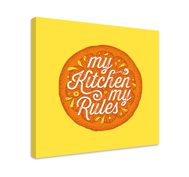 Cuadro frutas mi cocina mis reglas - TenVinilo