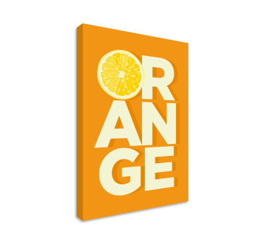 Cuadro de frutas palabra orange - TenVinilo