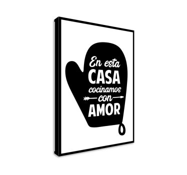 Cuadro cocina Frase de amor de cocina - TenVinilo