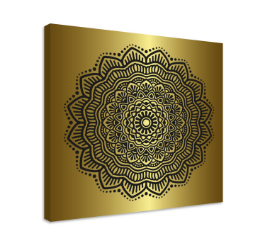 Cuadro para recibidor mandala dorado - TenVinilo