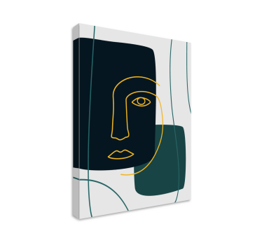 Cuadro para despacho cara abstracta - TenVinilo