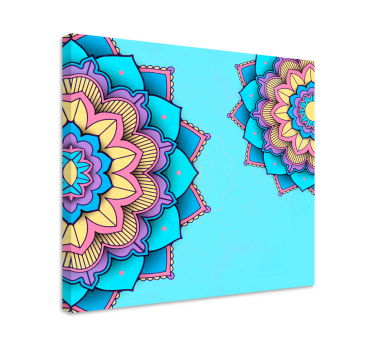 Cuadro mandalas tonos azules - TenVinilo