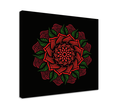 Cuadro de mandala Mandala con temática rosa - TenVinilo