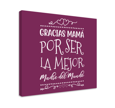 Cuadro día de la madre Gracias a tu mamá - TenVinilo