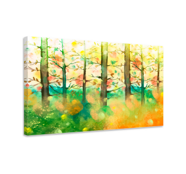 Cuadro de árboles árbol multicolor - TenVinilo