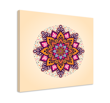 Cuadro de mandala Arcoiris beige - TenVinilo