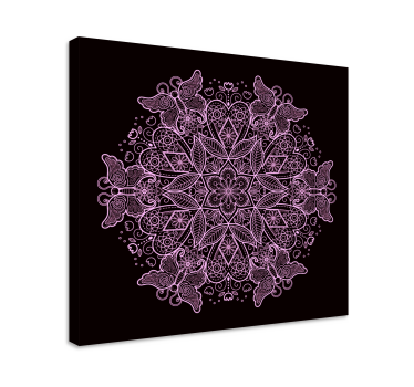 Cuadro con mariposas Mandala de mariposa - TenVinilo