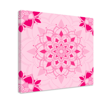Cuadro de mandala Mandala rosa brillante - TenVinilo