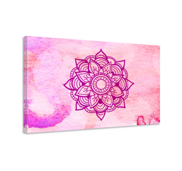Cuadro de mandala Mandala de acuarela rosa - TenVinilo