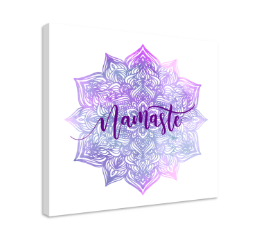 Cuadro de mandala Mandala púrpura namaste - TenVinilo