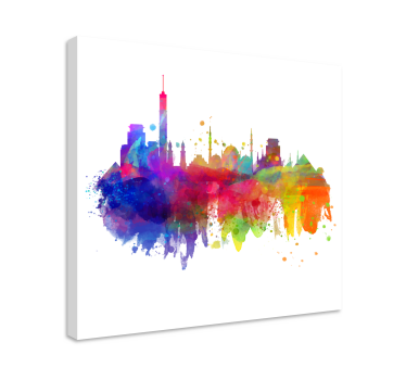 Cuadro de ciudades Rascacielos artísticos - TenVinilo