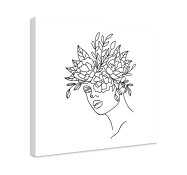 Cuadro artístico Mujeres con cara de flor - TenVinilo
