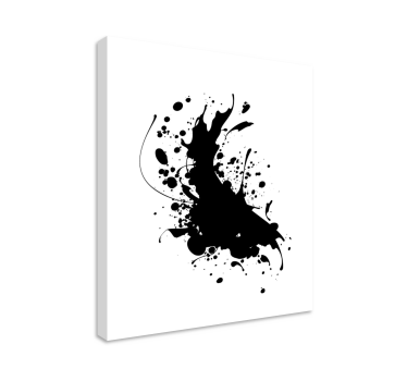 Cuadro artístico Salpicadura de tinta negra - TenVinilo