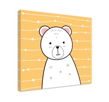 Cuadro para bebés Oso feliz - TenVinilo