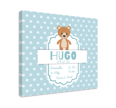 Cuadro para bebés Datos personalizables de nacimiento - TenVinilo