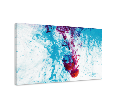 Cuadro decorativo moderno Efecto de agua morada y azul - TenVinilo