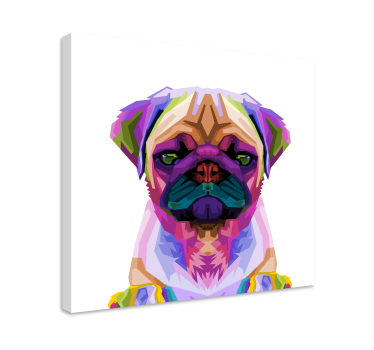 Cuadro de perro Pug del arte pop - TenVinilo