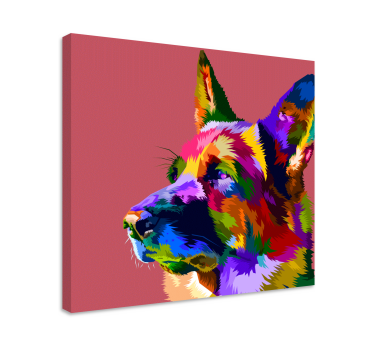 Cuadro de perro Arco iris shepard alemán - TenVinilo