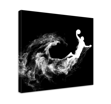 Cuadro dormitorio juvenil Silueta de baloncesto fresco - TenVinilo