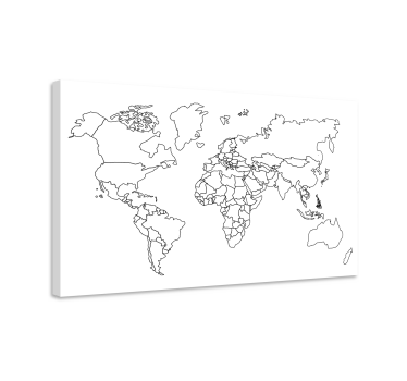 Cuadro mapa mundi Minimalista moderno - TenVinilo