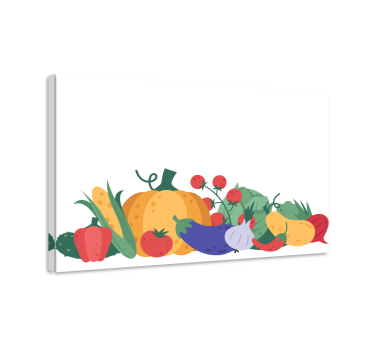 Cuadro de bodegones Verduras y frutas sutiles - TenVinilo