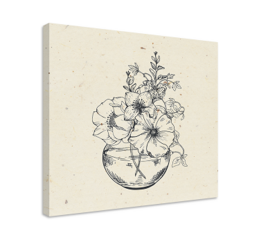 Cuadro flores Tarro elaborado delicado con - TenVinilo