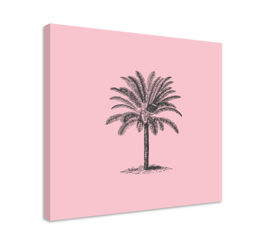 Cuadro para comedor Diseño de palmera rosa - TenVinilo