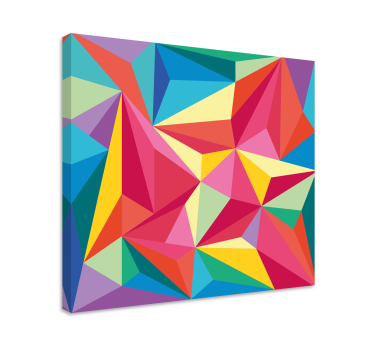 Cuadro figuras geométricas Imagen geométrica multicolor - TenVinilo