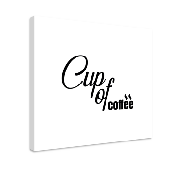Cuadro con frase Taza de cafe estilo minimalista - TenVinilo