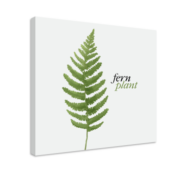 Cuadro con frase Planta de helecho estilo minimalista - TenVinilo