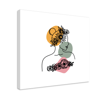 Cuadro flores Mujer asombrosa cara de flor - TenVinilo
