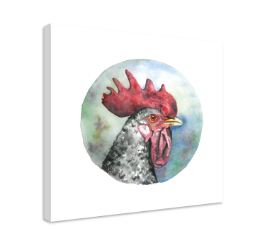 Cuadro de pájaros Pintura al óleo de pollo azul - TenVinilo