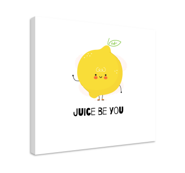 Cuadro con frase Cita divertida con limón amarillo - TenVinilo
