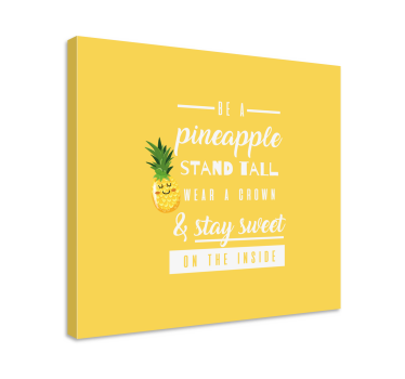 Cuadro con frase Cita divertida con piña - TenVinilo