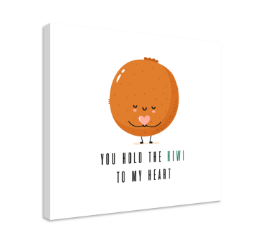 Cuadro con frase Cita divertida con kiwi - TenVinilo