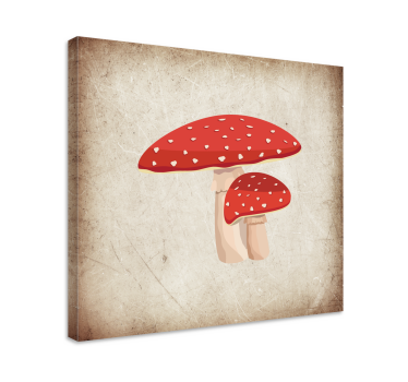 Cuadro cocina Ilustración de hongo amanita - TenVinilo