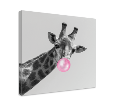 Cuadro decorativo moderno Sonrisa diseño de arte linda jirafa - TenVinilo