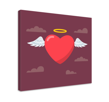 Cuadro artístico símbolo del corazón Ángel - TenVinilo