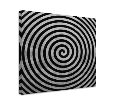 Cuadro en 3d Remolino blanco y negro - TenVinilo
