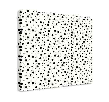 Cuadro artístico Lunares negros sobre fondo blanco - TenVinilo