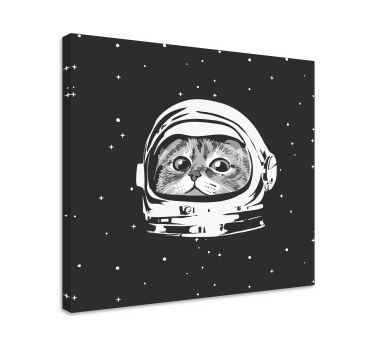 Cuadro dormitorio Lindo gato con casco de astronauta - TenVinilo