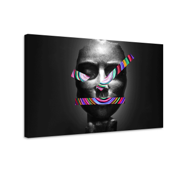 Cuadro artístico escultura de cara abstracta - TenVinilo