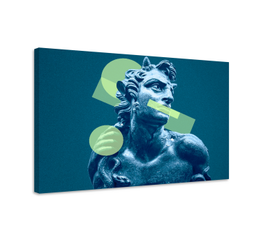 Cuadro artístico estatua con formas geométricas - TenVinilo