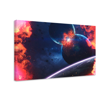 Cuadro decorativo moderno Asombrosa explosión planetaria - TenVinilo