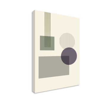 Cuadro decorativo moderno Formas geométricas suaves - TenVinilo