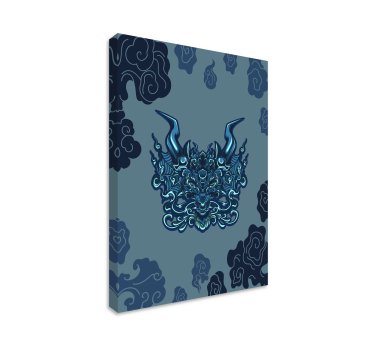 Cuadro de mandala inspirado en dragón - TenVinilo