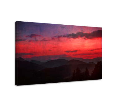 Cuadro de paisaje Colores estéticos oscuros del atardecer - TenVinilo