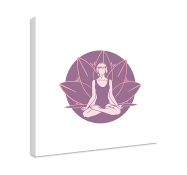 Cuadro artístico Arte de la meditación de la flor de loto - TenVinilo